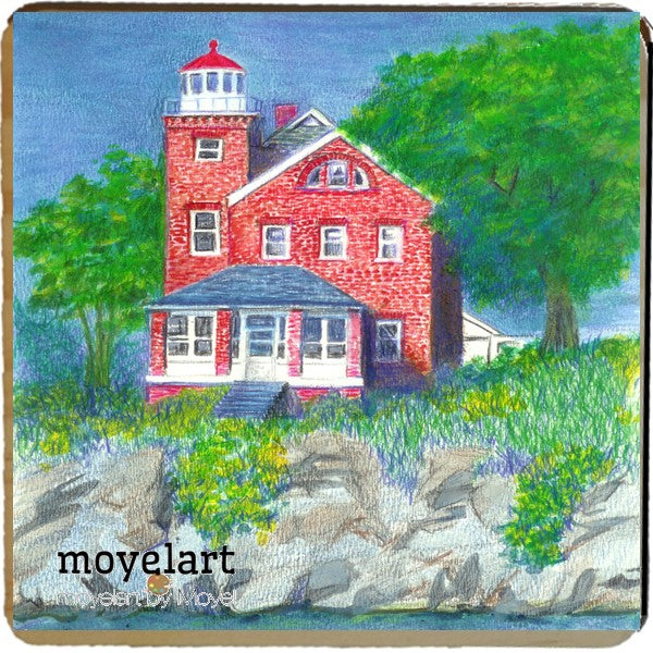 4 x 4 wooden plaque Put-in-Bay, OH